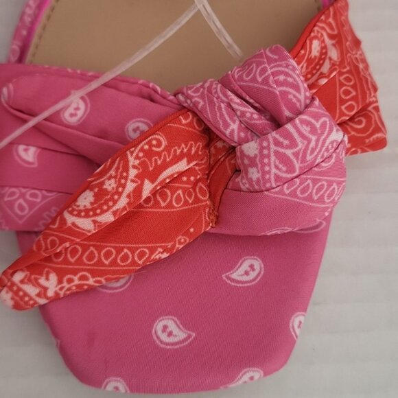 Gianni Bini x DANNIJO Misch Bandana Colorblock Ankle Wrap Sandals SZ 7.5 - Picture 4 of 6